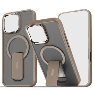 Étui de téléphone antichoc NJCASE avec support, texture antidérapante bilatérale pour iPhone 16 17 Pro Max 15 Pro et Samsung S25 S24 Ultra A16 - Product Image 1