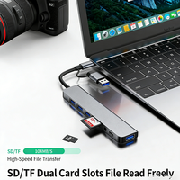 Hub USB C de Alta Calidad 8 en 2 Tipo C y Adaptador Multipuerto USB de 8 Puertos, Hub USB-C 8 en 2 Tipo C para Laptop Macbook