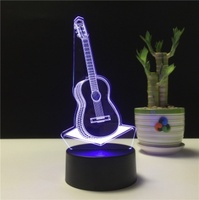 Décoration de la maison 16 couleurs RGB LED lumière créative bricolage acrylique 3D Illusion vacances cadeau lampe de table veilleuse