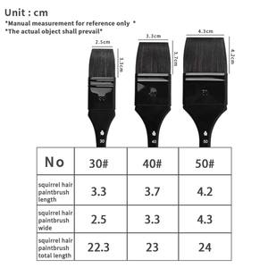 Pinceles Planos <span class=keywords><strong>para</strong></span> Pintura Artística, 4 Estilos, Pelo de Rata Gris Suave Mezclado con Pelo, <span class=keywords><strong>para</strong></span> Acuarela y Óleo - Product Image 3