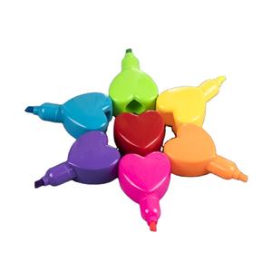 Surligneur kawaii en forme de coeur unique pour enfants à séchage rapide à base d'eau, stylo surligneur mignon <span class=keywords><strong>sapin</strong></span> enfants - Product Image 1