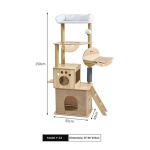 Hochwertiges Indoor-Katzen-Klettergerüst, Katzenturm, mehrstöckiges Katzenappartement und Katzen-Villa - Product Image 6