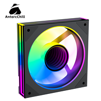 Ventilador de CPU AntarcChill de 120 mm con LED RGB/ARGB, Rodamiento Fluido, Bajo Nivel de Ruido (16dBA), Larga Vida Útil (40000 Horas)