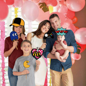 Accessoires <span class=keywords><strong>photo</strong></span> portables pour événements sportifs rétro des années <span class=keywords><strong>80</strong></span> à 90, 21 pièces, pour décoration de gâteaux en plein air ou de vacances - Product Image 1