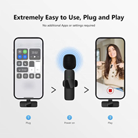 Microphone Lavalier Sans Fil Original K9 Portable Double Micro Cravate iPhone Type C 3.5mm Enregistrement Audio Vidéo Professionnel Enseignement