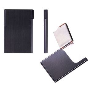 Étui à cigarettes en métal tendance pour la vente en gros, étui créatif avec clip à cigarettes et porte-cartes de visite à couvercle rabattable - Product Image 5