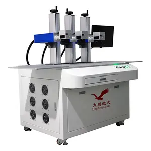 Clé transparente PCB Galvo Scanner Laser Source trois têtes en plastique matériau sensible à la chaleur Laser à Fiber faisant la Machine