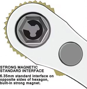 Hexagon <b>Ratchet</b> <b>Spanner</b> Quick Release Socket Repair Tool Wrench Metal Multifunctional Screwdriver - Product Image 3