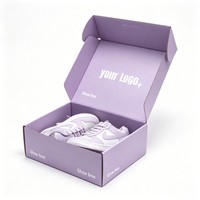 Boîte à chaussures en carton ondulé personnalisée, emballage pliable pour l'expédition, boîte à chaussures et vêtements empilable, boîte en papier écologique