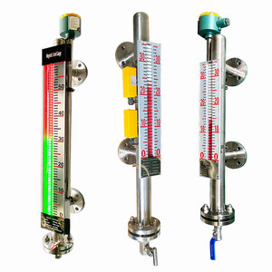 مقياس مستوى السوائل المغناطيسي الصناعي المثبت جانبيًا من الفولاذ المقاوم للصدأ 316L/مبطّن بـ PTFE بدقة 0.1% لقياس خزان الغلاية - Product Image 1