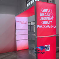 Guangzhou Facile à mettre en place un éclairage au néon rétro-éclairé boîte à lumière signe salon stand publicité SEG aluminium profil boîte à lumière cabines