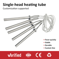 Élément chauffant en tube en acier inoxydable SUS304 de 100W, 500W, 900W, en forme de L, à angle droit, type cartouche