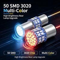 3020-50SMD LED Autolampe 6000K Weiß Rot Gelb Mehrseitige Brems- Blink- und Rückleuchte 12V