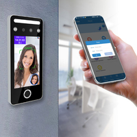 Sistema de reconocimiento facial biométrico de asistencia de tiempo Lector de tarjetas inteligentes Control de acceso de puerta para Oficina de Administración