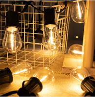 Ampoule LED à filament Edison S14, lumière chaude 2700K, culot E27, étanche, incassable, économie d'énergie, décoration de Noël en extérieur