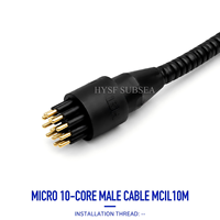 Connecteur Électrique Subaquatique HYSF SUBSEA MCIL10M Micro 10 Broches Mâle en Ligne Étanche 550V 5A pour ROV