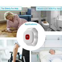 WiFi Tuya 2.4G Smart Life App Télécommande et moniteur Système d'alarme d'appel SOS Hôte sans fil Soins aux personnes âgées Alarmes de panique d'urgence