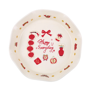 Five And Harmony Flower Shape Fruit Platter Food Grade Melamine Non Toxic For Chinese New Year Home Use - Product Image 3