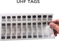 Autocollant RFID UHF pré-imprimé code à barres double technologie de numérisation pour la gestion des stocks d'hôtels stockage de données étanche de 10 ans