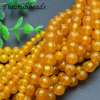 Perles rondes en pierres précieuses naturelles, 6/8/10mm, Agate jaune, om mani padme hum Mantra, livraison gratuite