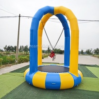 Trampoline commercial stable en PVC Jeux de saut gonflables hermétiques avec corde à sauter