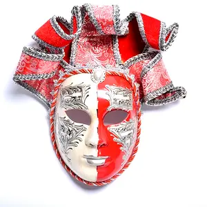 Винтажная Роскошная маскарадная Венецианская маска для лица для мужчин и женщин Хэллоуин Шут Карнавальная маска Марди Гра для вечеринки