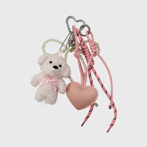 Sac en peluche imprimé léopard <span class=keywords><strong>marron</strong></span> JS avec porte-clés pour cadeaux de fête, petits animaux en peluche porte-clés pour femmes et filles - Product Image 3