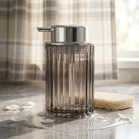 Bouteille en verre vide translucide personnalisée de 250 ml, rose, verte, bleue, noire, avec pompe à pression pour lotion, nouveau design