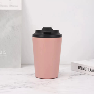 Custom Logo 12oz Double Wall Stainless Steel Insulated Tumbler Reusable Coffee Thermos <b>Cup</b> Thermal Travel Mug With Lid - Product Image 2