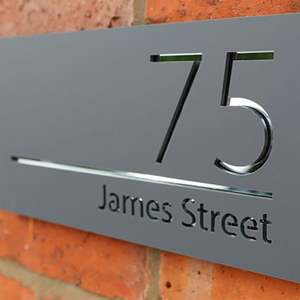 Numéros de maison <span class=keywords><strong>d</strong></span>écoupés au laser sur mesure <span class=keywords><strong>pour</strong></span> extérieur, plaques de <span class=keywords><strong>porte</strong></span> durables, design vierge, lettres et chiffres modernes - Product Image 3