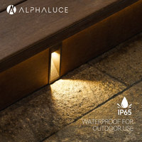 ALPHALUCE Luminaire LED encastré pour marches IP65 Étanche DC24V Basse Tension Éclairage d'escalier Mural Ignifuge avec Nouvelles Options de Couleurs
