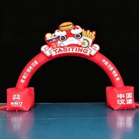 Arco Inflable Publicitario Gigante Personalizado de Tela Oxford, Resistente al Sol y Duradero, con Logotipo, Ideal para Promociones en Supermercados/Centros Comerciales