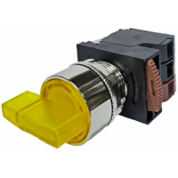 Commande industrielle AC/DC 24V 220V 2/3 Position autobloquant réinitialisation tête circulaire lumière LED longue poignée sélecteur rotatif