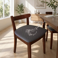 Housse de chaise de salle à manger imperméable de qualité supérieure, motif losanges, élastique, pour la vente en gros, protection de tabouret pour restaurant, hôtel, bureau, décoration