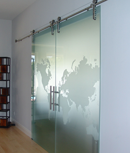 Cloison de verre <span class=keywords><strong>sablée</strong></span> populaire de l'usine chinoise Hongjia Glass - Product Image 4