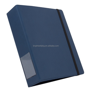 Giao dịch thẻ 3 Vòng chất kết dính với <span class=keywords><strong>zip</strong></span> D-Ring Clip thư mục cho sưu tập giao dịch trò chơi thể thao TCG thẻ-màu xanh - Product Image 3