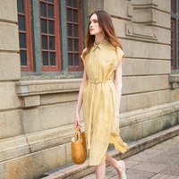 Robe maxi droite décontractée à manches courtes, coupe classique, minimaliste, respirante, robe d'été pour femmes, tendance