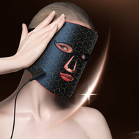 Masque facial LED à lumière rouge rechargeable sans fil avec longueurs d'onde de 605 nm, 630 nm, 660 nm et 850 nm pour le visage