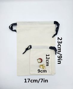 Custom logo Printed Custom <b>White</b> Drawstring Pouches Gift Packaging Cotton Cosmetic Jewelry Packaging <b>Bags</b> Canvas <b>Tote</b> <b>Bag</b> - Product Image 2