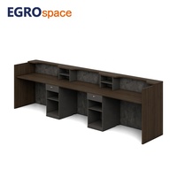 EGROspace Comptoir de réception moderne en bois pour hôtel, design élégant, table de hall d'entrée