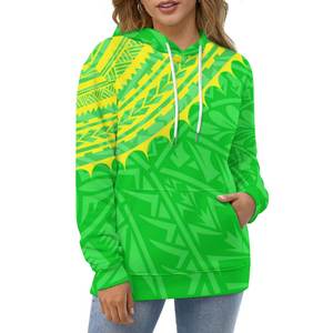 廉价连帽衫运动衫定制印花男女通用必需品连帽衫波利尼西亚部落纹身设计石灰绿色男士连帽衫 - Product Image 3