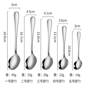 Juego de cucharas de cena de acero inoxidable 410, cubiertos pulidos con espejo, cucharas de mesa, sopa, postre, cucharas de café - Product Image 5