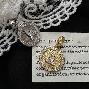 Colgante de Bodhisattva de Plata de Ley S925, Nuevo Diseño Chino Chic, Simple y Moderno, Colgantes de Diamantes Tridimensionales - Product Image 1