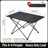 Table de camping pliante portable en alliage d'aluminium rectangulaire pour pique-nique et barbecue, vente en gros d'usine
