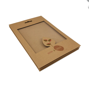 Fancy Design Small Seed Paper Packaging Envelope Boxes With PVC Window