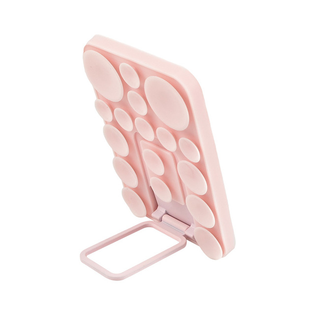 Large Silicone Gel Suction Cup Self-Adhesive Waterproof Phone Holder with Folding Stand for Desk Mount
