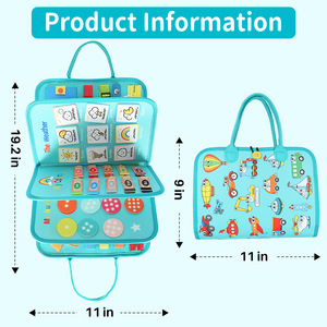 Tablero de aprendizaje de fieltro para niños, juguetes educativos para la primera infancia, tablero de actividades Montessori de tela no tejida. - Product Image 4