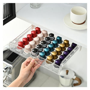 <span class=keywords><strong>Porte</strong></span>-capsules <span class=keywords><strong>Nespresso</strong></span> <span class=keywords><strong>Original</strong></span> en PET transparent de luxe, 30 tiroirs de rangement pour capsules de café <span class=keywords><strong>Nespresso</strong></span>, boîte organisatrice - Product Image 1