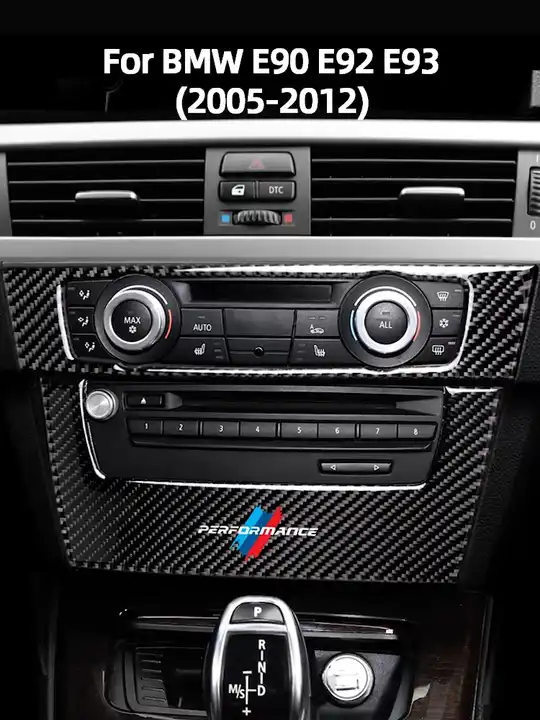 for BMW E90 E92 E93 3 Series Carbon Fiber Interior Central Air Conditioner  Outlet Decoration Frame Cover Sticker for Bmw