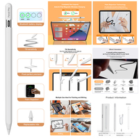 Stylet Actif Magnétique Sans Fil avec Fonction de Veille Automatique, Port de Charge Type-C Dissimulé et Rejet de la Paume pour iPad Air 11 " (M2/M3)